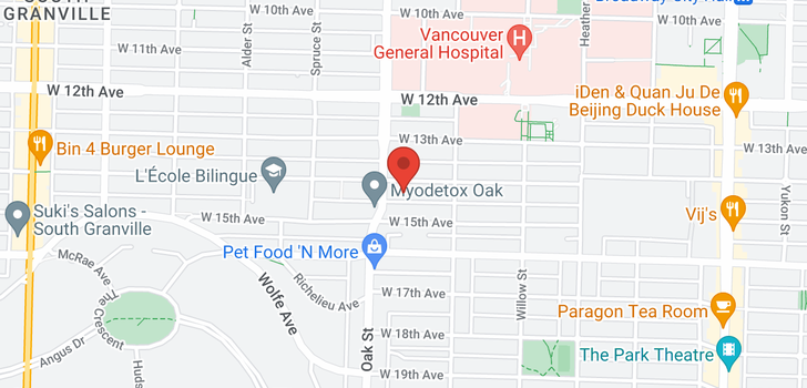 map of 204 966 W 14TH AVENUE